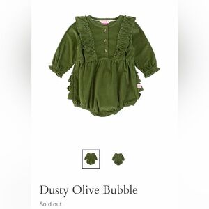 Ruffle Butts Olive Baby Outfit